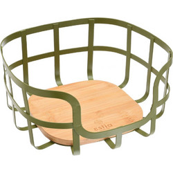 Φρουτιέρα Bamboo Essentials Μεταλλική 24x24x12.7cm Λαδί - 01-14162