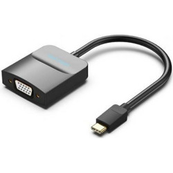 VENTION Type-C to VGA Adapter 0.15M Black ABS Type (TDDBB) (VENTDDBB)