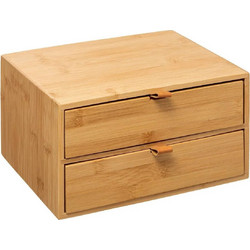 ORGANIZERS & ΘΉΚΕΣ ΤΑΚΤΟΠΟΊΗΣΗΣ 2 DRAWER BAM LEATHER BOX TIDY MARQUE : FIVE