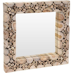 ΔΙΑΚΟΣΜΗΤΙΚΟΎΣ ΚΑΘΡΈΦΤΕΣ MIRROR WITH TEAK FRAME 50XH5CM J11300870