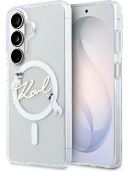 Karl Lagerfeld IML KC Script Magsafe Back Cover Transparent (Samsung Galaxy S26)
