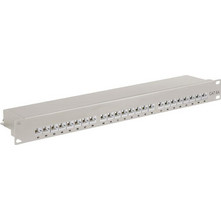 Patch panel κατηγορίας CAT 6A STP, 24 θυρών σε γκρι χρώμα