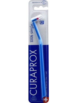 Curaprox CS 1006 Single Οδοντόβουρτσα Λευκή Κόκκινη