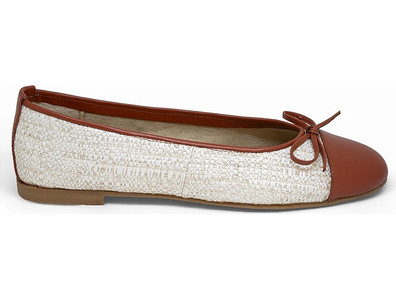 Bigshoes GA2138-09/02 Μπαλαρίνα Λευκό / Ταμπά