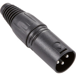 Adam Hall Connectors 4 STAR C XM3 BLK XLR plug 3-pole Male - Adam Hall