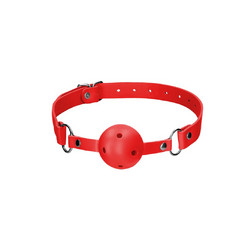 Ouch! Ball Gag with Adjustable Straps Red