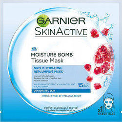 Garnier Moisture Bomb Tissue Sheet Μάσκα Προσώπου για Ενυδάτωση με Υαλουρονικό 28gr