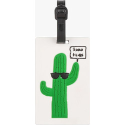 Ετικέτα Βαλίτσας Σιλικόνης Bartuggi 718-060605 White Cactus | Καρτελάκι Αποσκευών | Αναγνώριση από Εύκαμπτη Πράσινο