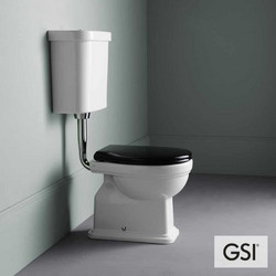 GSI Classic Λεκάνη Τουαλέτας με Καζανάκι με Κάλυμμα Soft Close Μαύρο MS87C
