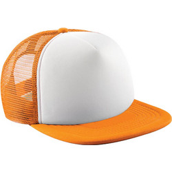 Παιδικό Καπέλο Trucker B645b Beechfield Vintage Snapback Orange/White