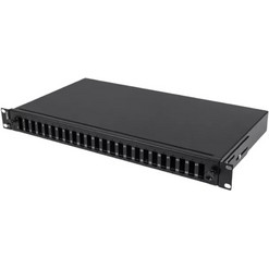Patch panel οπτικής ίνας Duplex RACK 19" 24 Θύρες 6 Οπτικές ίνες Μαύρο