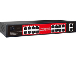 ICON GPS316 - 16 Port Gigabit PoE Cloud Managed Switch με 2 Uplink & 1 SFP