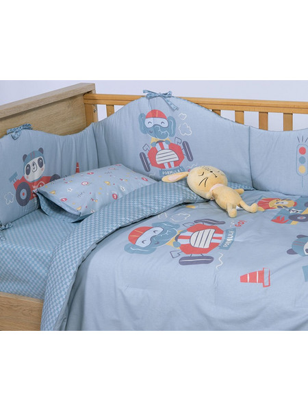 Βρεφικό Κουβερλί Κούνιας Βαμβακερό Nef-Nef Homeware Super Boy Blue 110x140