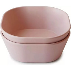 Mushie Τετράγωνα Μπολ Blush 2τμχ
