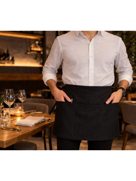 Ποδιά Σερβιτόρου Μέσης Bellissimo Ristorante Black 57x35cm Galifas 4811938 - Galifas