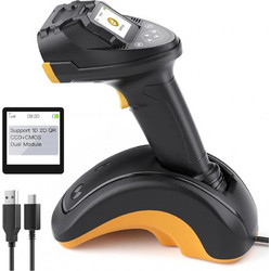 Inateck Scanner Χειρός Ασύρματο με Δυνατότητα Ανάγνωσης 2D και QR Barcodes N6001_BLACK