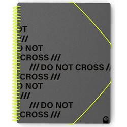 CARCHIVO - ΣΟΥΠΛ ΣΠΙΡΑΛ DO NOT CROSS Α4 ΜΕ 20 ΔΙΑΦΑΝΕΙΕΣ - ΑΝΘΡΑΚΙ - Carchivo