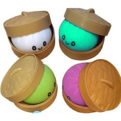 Αντιστρές Squishy Bun Ψωμάκια σε Καλαθάκι Ατμού