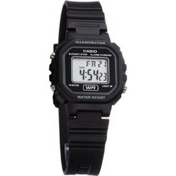 Casio Ψηφιακό Γυναικείο Ρολόι Χρονογράφος με Μαύρο Μεταλλικό Μπρασελέ LA-20WH-1A