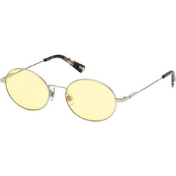 Web Eyewear WE0255 16E Ανδρικά Γυαλιά Ηλίου Στρογγυλά Μεταλλικά Ασημί με Κίτρινο Polarized Φακό