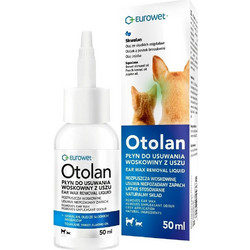 Eurowet Otolan Ear Wax Removal Liquid Dogs Cats 50 Ml