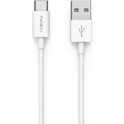 Καλώδιο Σύνδεσης και Φόρτισης Noozy Flow E44 USB-A σε USB-C 3A Λευκό 1m