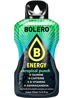 Bolero Energy Tropical Punch (Τροπικό Παντς) Ενεργειακό Ρόφημα χωρίς Ζάχαρη σε Σκόνη 7gr
