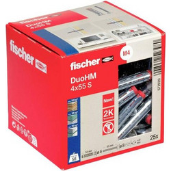FISCHER 572920 DUOHM 4x55 S Βύσμα γυψοσανίδας με βίδα PZ κουτί 25τμχ
