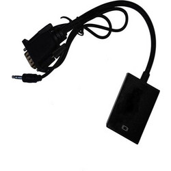 NG ΜΕΤΑΤΡΟΠΕΑΣ VGA MALE ΣΕ HDMI FEMALE ΜΕ AUDIO ADAPTER + USB POWER