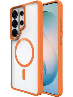 Θήκη Samsung Galaxy S26 Ultra Buddi Hybrid Σκληρή Διάφανη με MagSafe - Transparent / Orange (8719246558054)