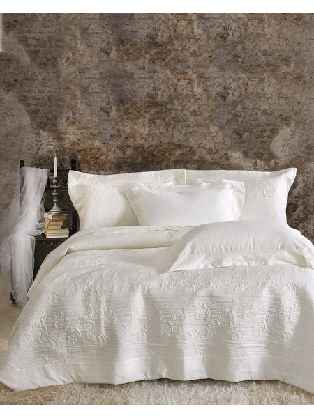 Rythmos Krispa - Σετ Κουβερλι Εκρου Σετ 3 Τεμαχια (1 235X250, 2 50X70)
