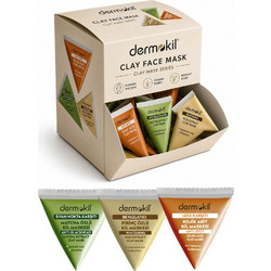 DERMOKIL - CLAY MASK ΠΡΟΣΩΠΟΥ ΠΥΡΑΜΙΔΑ MIX 24 ΤΕΜΑΧΙΩΝ
