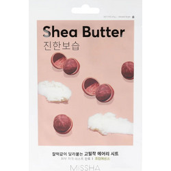 Missha Airy Fit Shea Butter Sheet Μάσκα Προσώπου για Ενυδάτωση με Υαλουρονικό 19gr