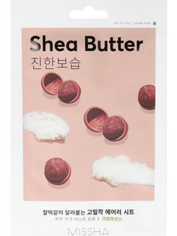 Missha Airy Fit Shea Butter Sheet Μάσκα Προσώπου για Ενυδάτωση με Υαλουρονικό 19gr