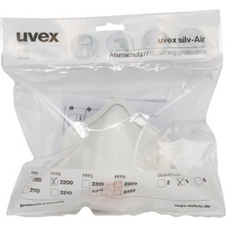 Uvex Μάσκα Προστασίας FFP2 Λευκή 8742201 1τμχ