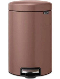 Brabantia Newicon Κάδος Απορριμμάτων Πλαστικός με Πεντάλ Καφέ 12lt 23 40 02