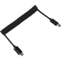 POWERTECH καλώδιο Micro USB σε USB Mini CAB-U124, σπιράλ, 1m, μαύρο