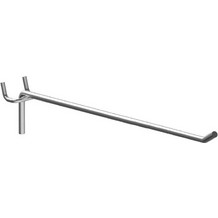 Γάντζος μονός HOOK-25-5 για διάτρητο stand, μεταλλικός, 25cm, 5τμχ