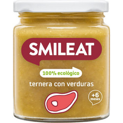 Smileat, Έτοιμο Γεύμα σε βαζάκι, Βιολογικής Προέλευσης, με έξτρα Παρθένο Ελαιόλαδο, Μοσχαράκι με Λαχανικά, Χωρίς Γλουτένη, 230gr
