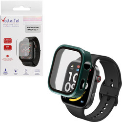Volte-Tel Edge Cover Πλαστική Θήκη Tempered Glass για Xiaomi Redmi Watch 6 46mm Πράσινη