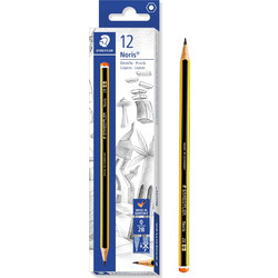 STAEDTLER ξύλινο μολύβι Noris 120-0, εξάγωνο, 2B0, 12τμχ 120-0
