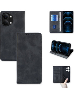 Sonique Vintage Magnet Wallet Θήκη Πορτοφόλι (Xiaomi Poco X8 Pro Max 5G) Μαύρο