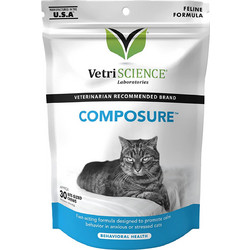 VetriScience Composure Συμπλήρωμα Διατροφής Γάτας για Anti-Stress 30 Δισκία
