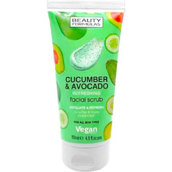 Beauty Formulas Cucumber & Avocado Scrub Προσώπου 150ml