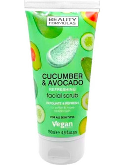 Beauty Formulas Cucumber & Avocado Scrub Προσώπου 150ml