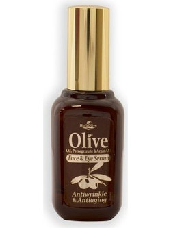 Herbolive Olive Antiwrinkle & Antiageing Face & Eye Αντιγηραντικό Ενυδατικό Serum Προσώπου & Ματιών με Βιταμίνη E Πεπτίδια Αλόη & Argan Oil 30ml