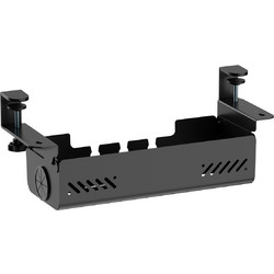 BRATECK cable management γραφείου CC11-22-1, μεταλλικό, 494x167x196mm, μαύρο