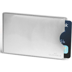 Θήκη πιστωτικής κάρτας silver Rfid secure Durable 54x86mm 890023