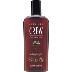 American Crew Tea Tree Shampoo, Conditioner & Body Wash 100ml