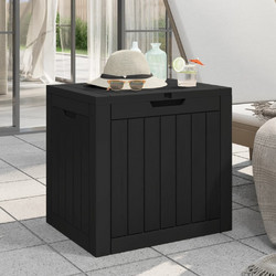 vidaXL Μπαούλο Αποθήκευσης Κήπου 55,5x43x53 εκ. Πολυπροπυλένιο - Μαύρο